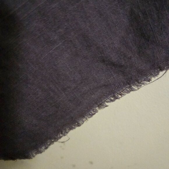 Len Ok Brown 100% Linen Wide Leg Raw Hem Cropped Pants Lagonlook Size L - Picture 4 of 6